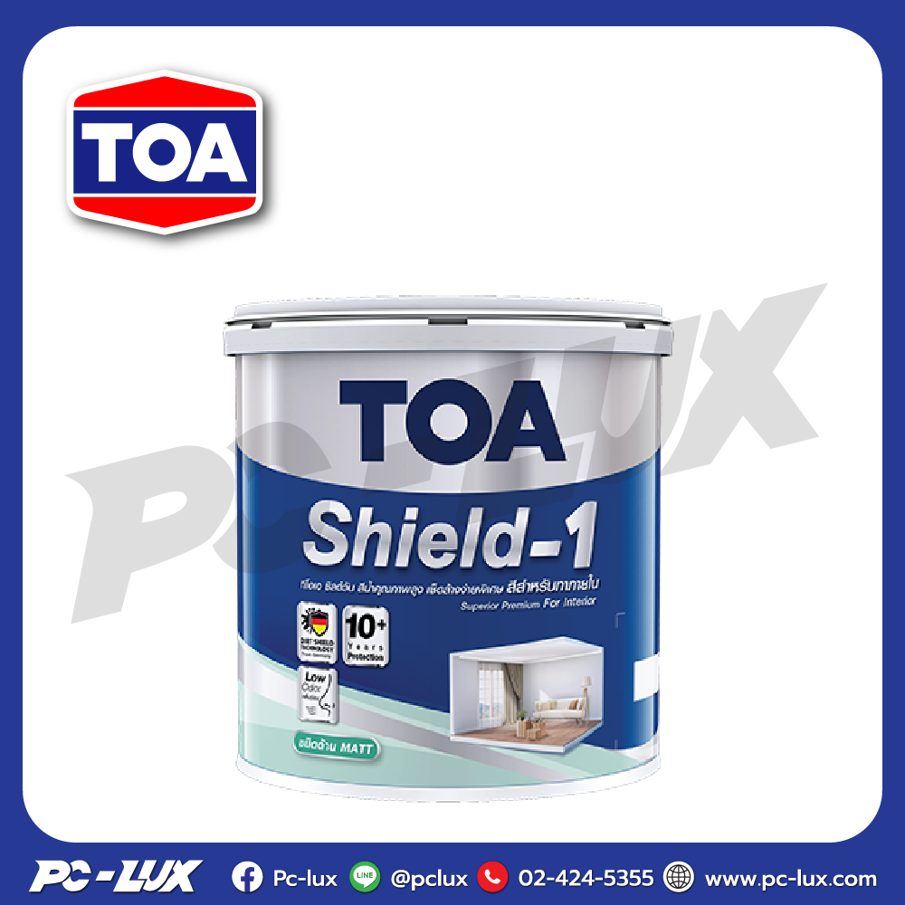 TOA  ชิลด์วัน ภายใน ชนิดด้าน สี E100 ขนาด 1แกลลอน