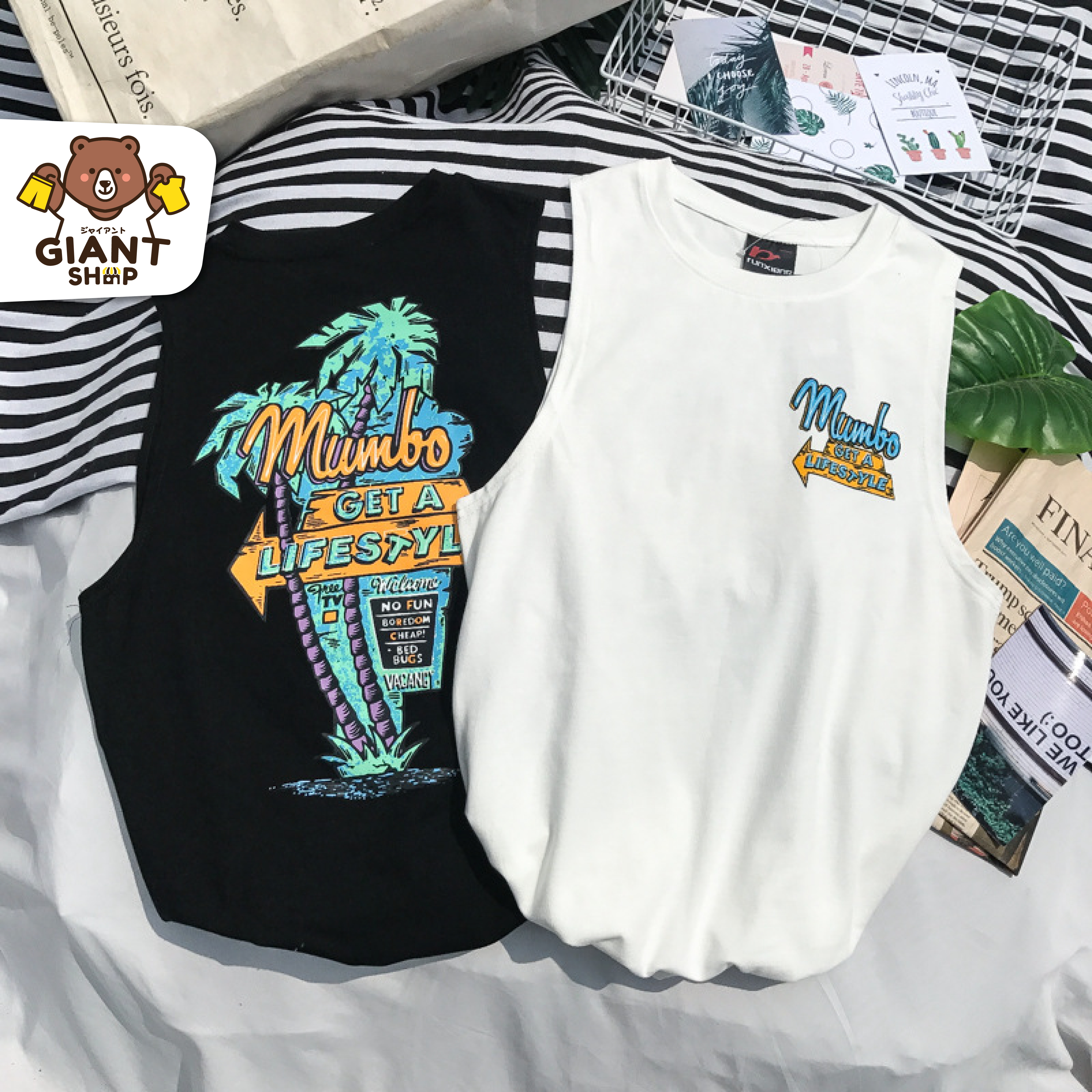 GIANTSHOP เสื้อกล้าม 2 สี รุ่น Mumbo (P-1604)