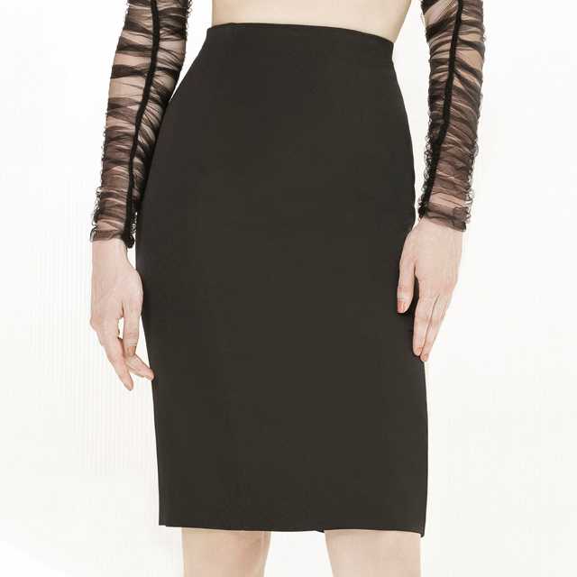 SS22 | CREPE SATIN PENCIL SKIRT