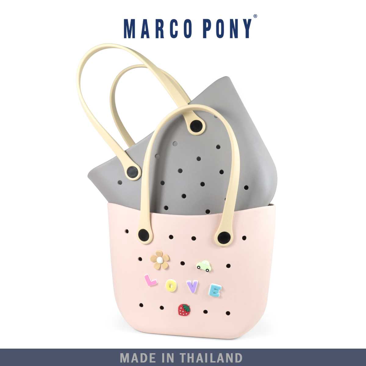 Marco Pony รุ่น BP1001 กระเป๋าสะพายข้าง แถมติดตัวการ์ตูนยาง Size 30 x 42 CM