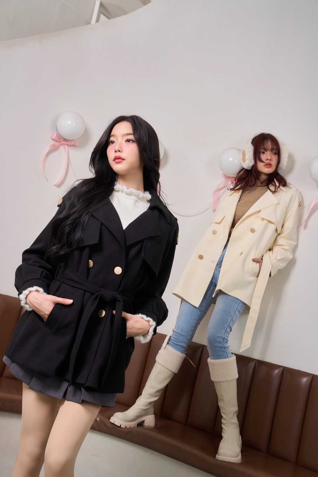 CO721 Trench Coat เทรนช์โค้ท เสื้อโค้ทแบบสั้น everyday look