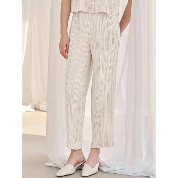 ปรับราคาลง!! ยาว 36 นิ้ว 2MUAY GJO1410 กางเกงพลีทคุณภาพ STRIGHT PLEATED PANTS 8 สี FREE SIZE