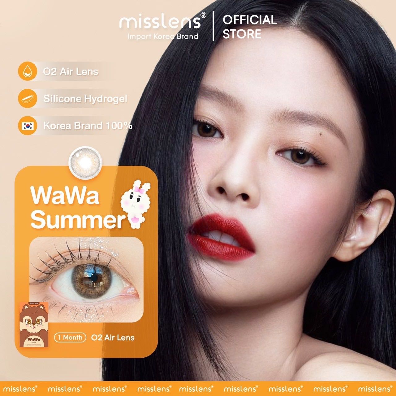 Sisse Lens รุ่น Wawa Summer (ค่าสายตา -4.25 ถึง -10.00) เลนส์รายเดือน