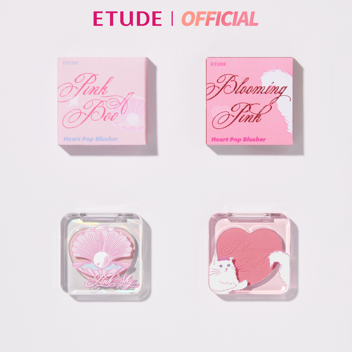 (ซื้อ 1 ลด 50%) [ETUDE] Heart Pop Blusher #Pink Shy บรัชออน พิ้งค์ชายน์