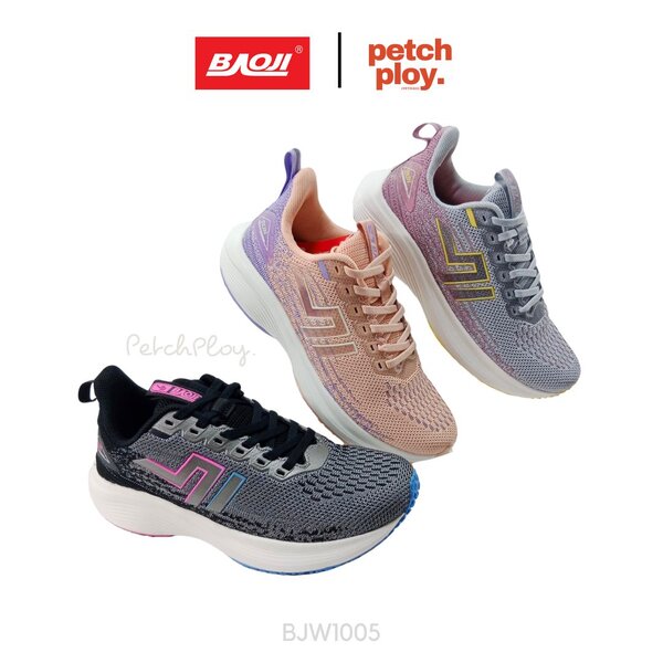 Sale!! Baoji BJW1005 รองเท้าผ้าใบผู้หญิง รองเท้าวิ่ง ออกกำลังกาย บาโอจิของแท้