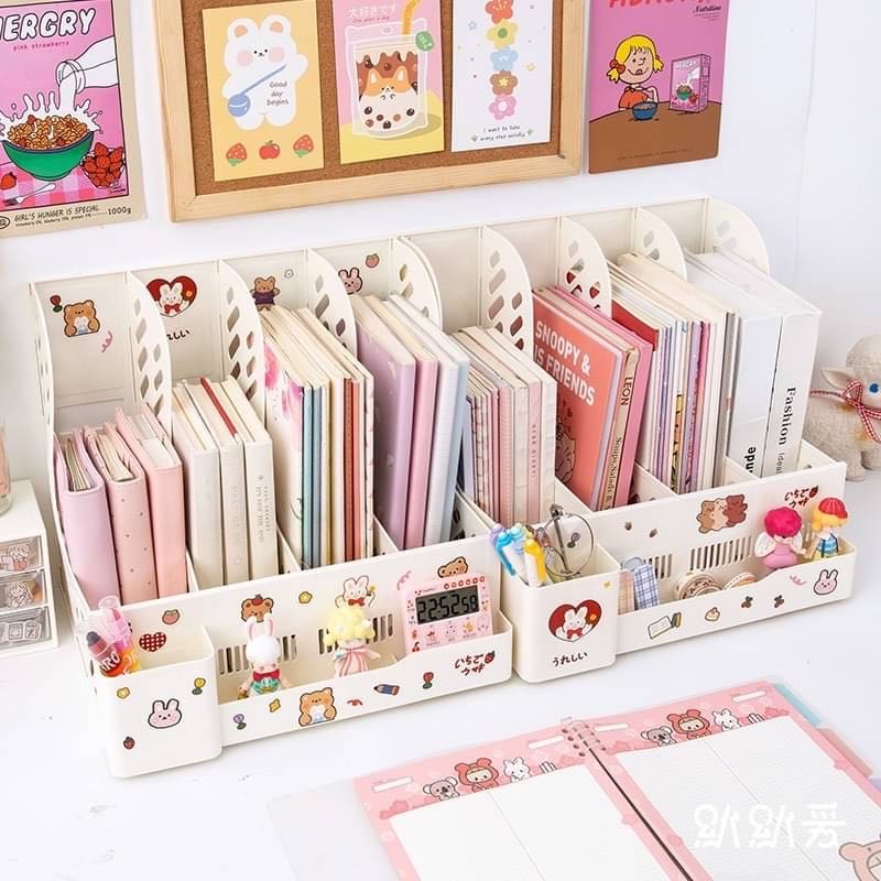 กล่องเก็บหนังสือ DIY 4 ช่อง