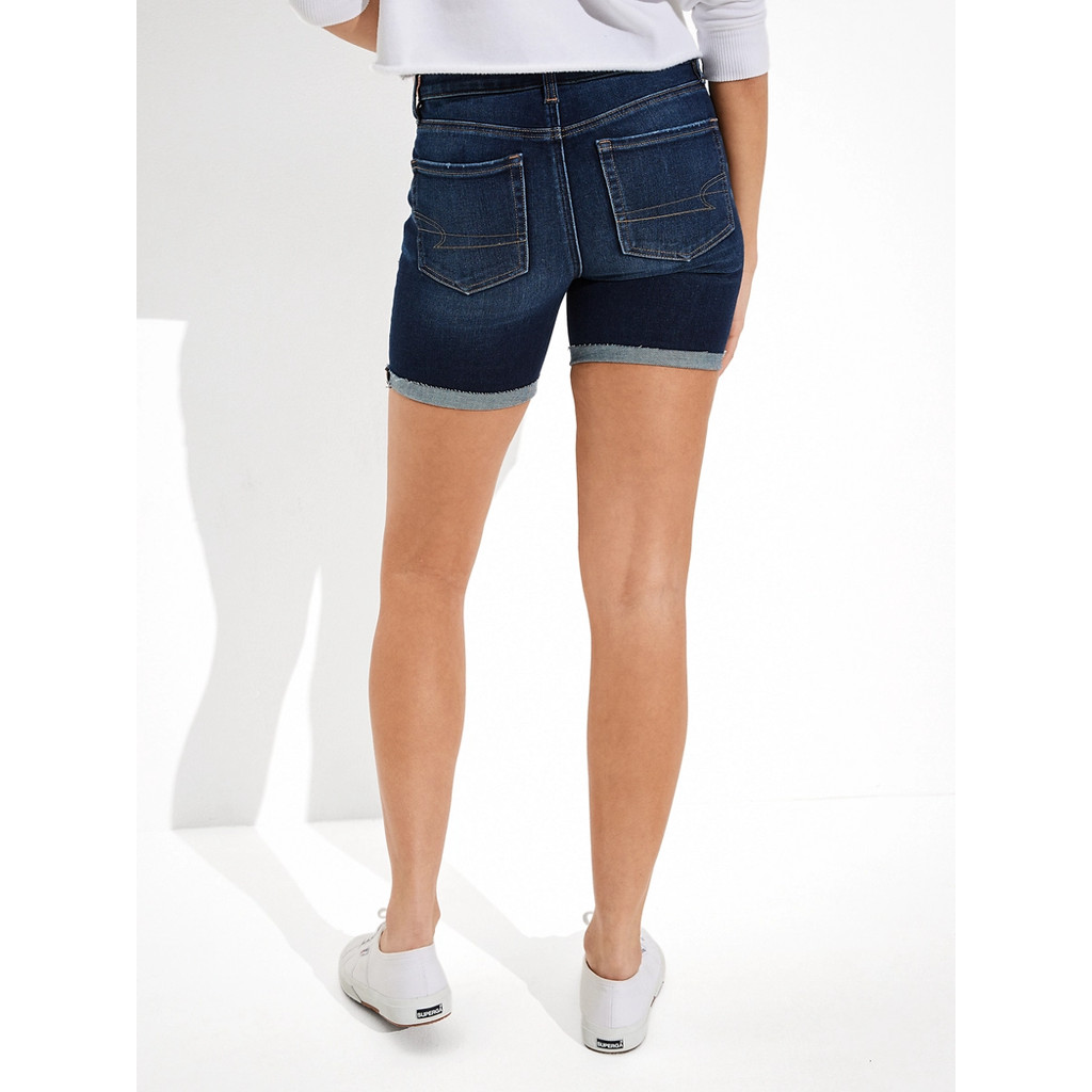 American Eagle กางเกงขาสั้นผู้หญิง SKINNY BERMUDA สี DARK INDIGO - 033-7052-738