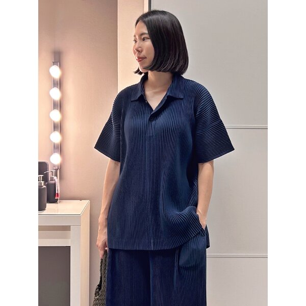 UNISEX 2MUAY GJO9017 เสื้อพลีทคุณภาพ THICK POLO PLEATED TOP 2 สี FREE SIZE