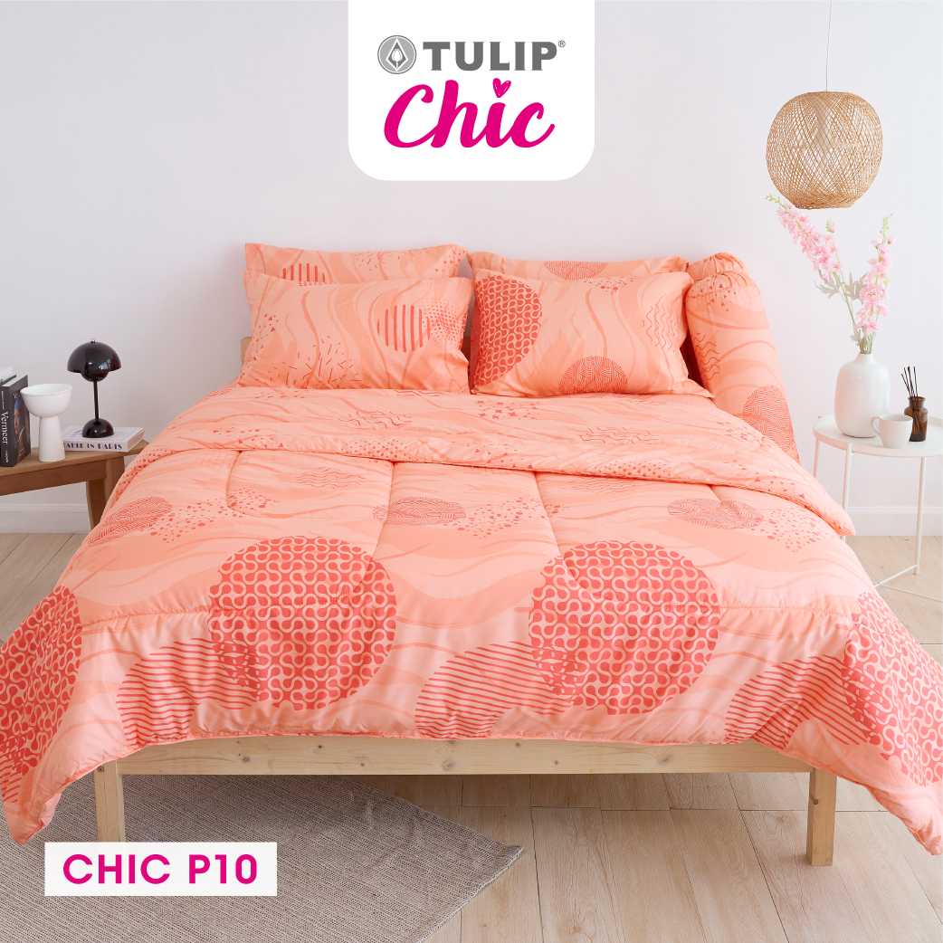 [NEW] TULIP CHIC พิมพ์ลาย  CHIC P10 ชุดผ้าปู ผ้าห่มนวม ให้ความมินิมอล สัมผัสนุ่มไม่ระคายผิว