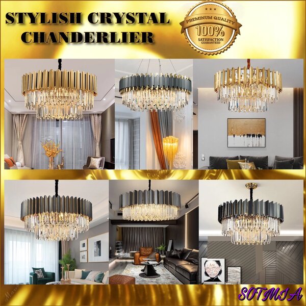 CT002A021 SOTMIA แชนเดอเรีย ทรงกลม ตกแต่งห้อง ห้องรับแขก ห้องอาหาร แต่งห้องนอน CHANDELIER โคมไฟ โ...