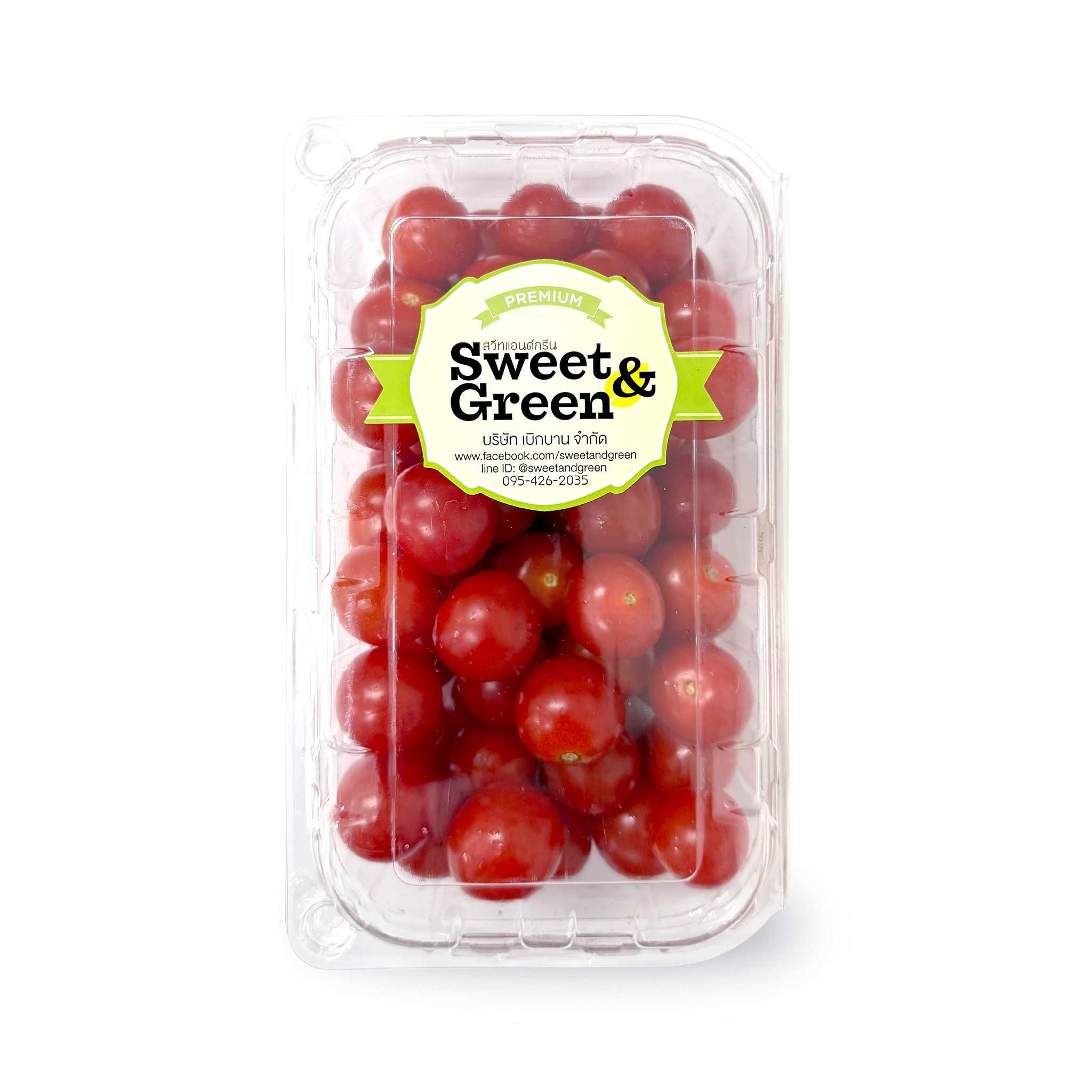 มะเขือเทศเชอร์รี่สีแดงลูกกลม (ไม่ติดขั้ว) (Round Red Cherry Tomatoes)