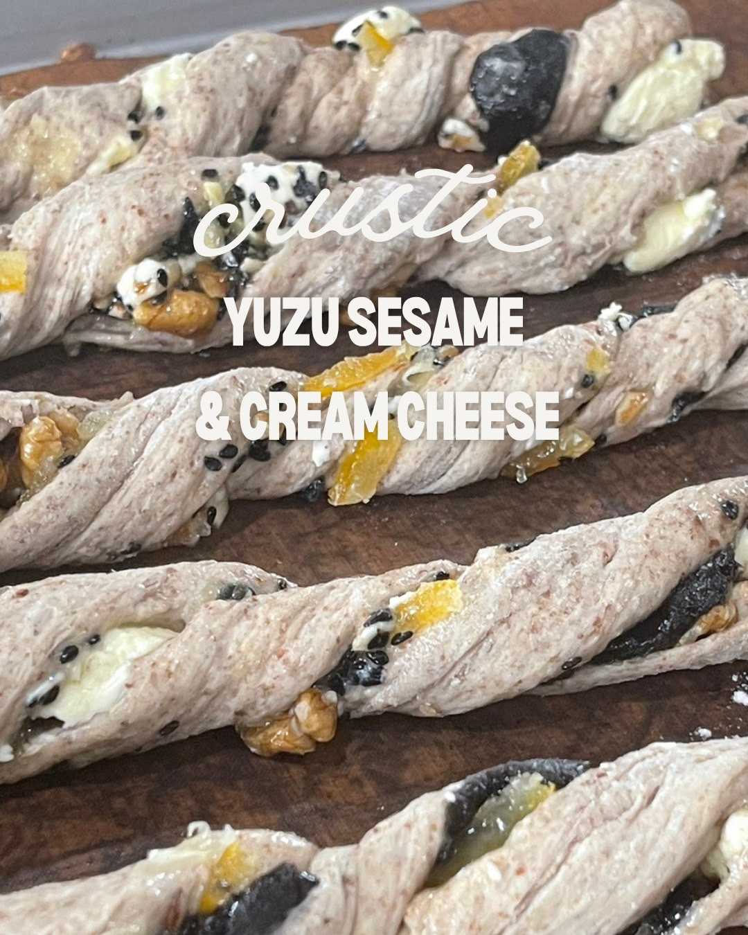 PekoPeko - Crustic Twist ไส้ Yuzu Cream Cheese Black Sesame