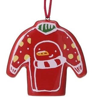 Japan Starbucks Holiday Red Penguin Sweater Christmas Ornament