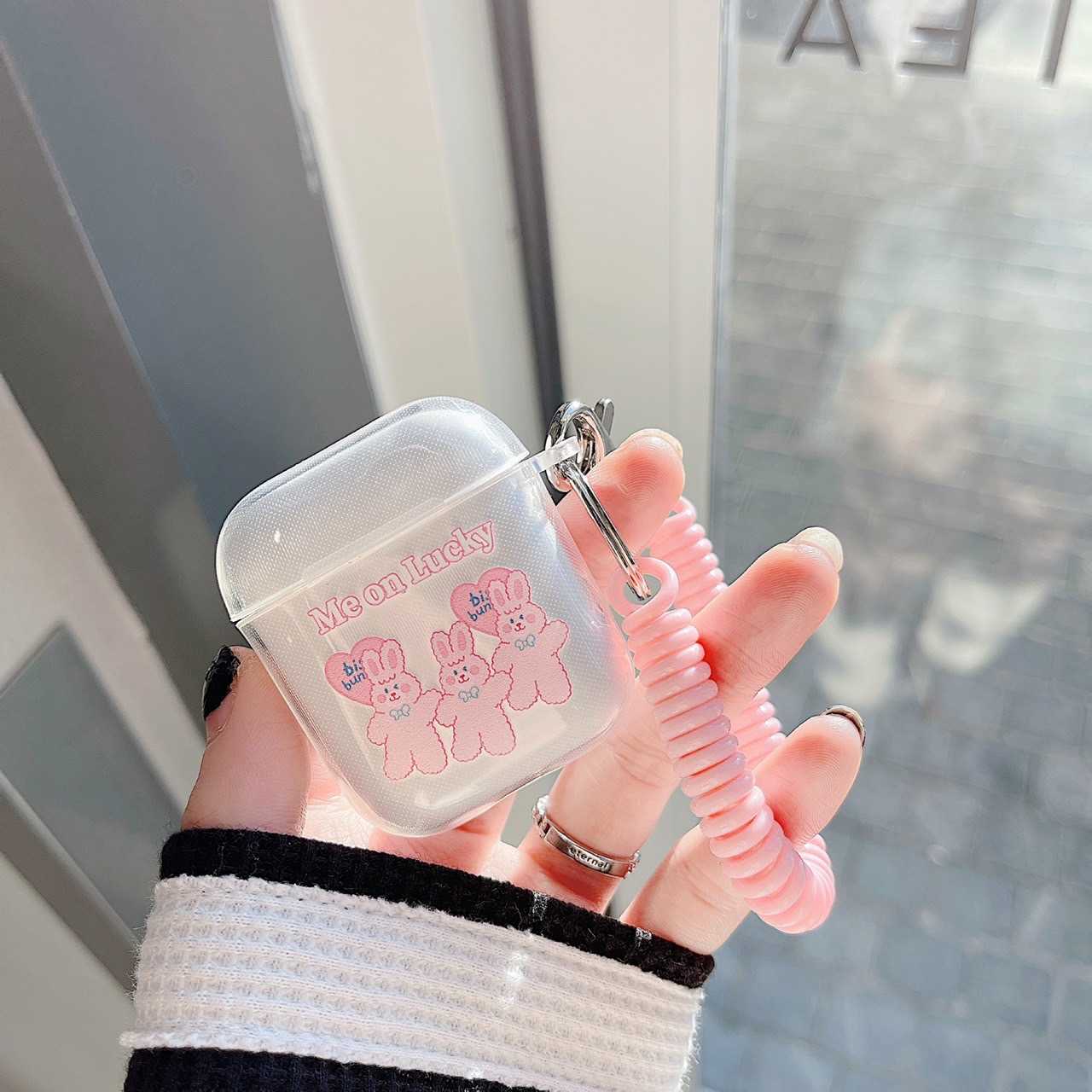 ♥ เคส Airpods : Me on Lucky ลายกระต่ายชมพู