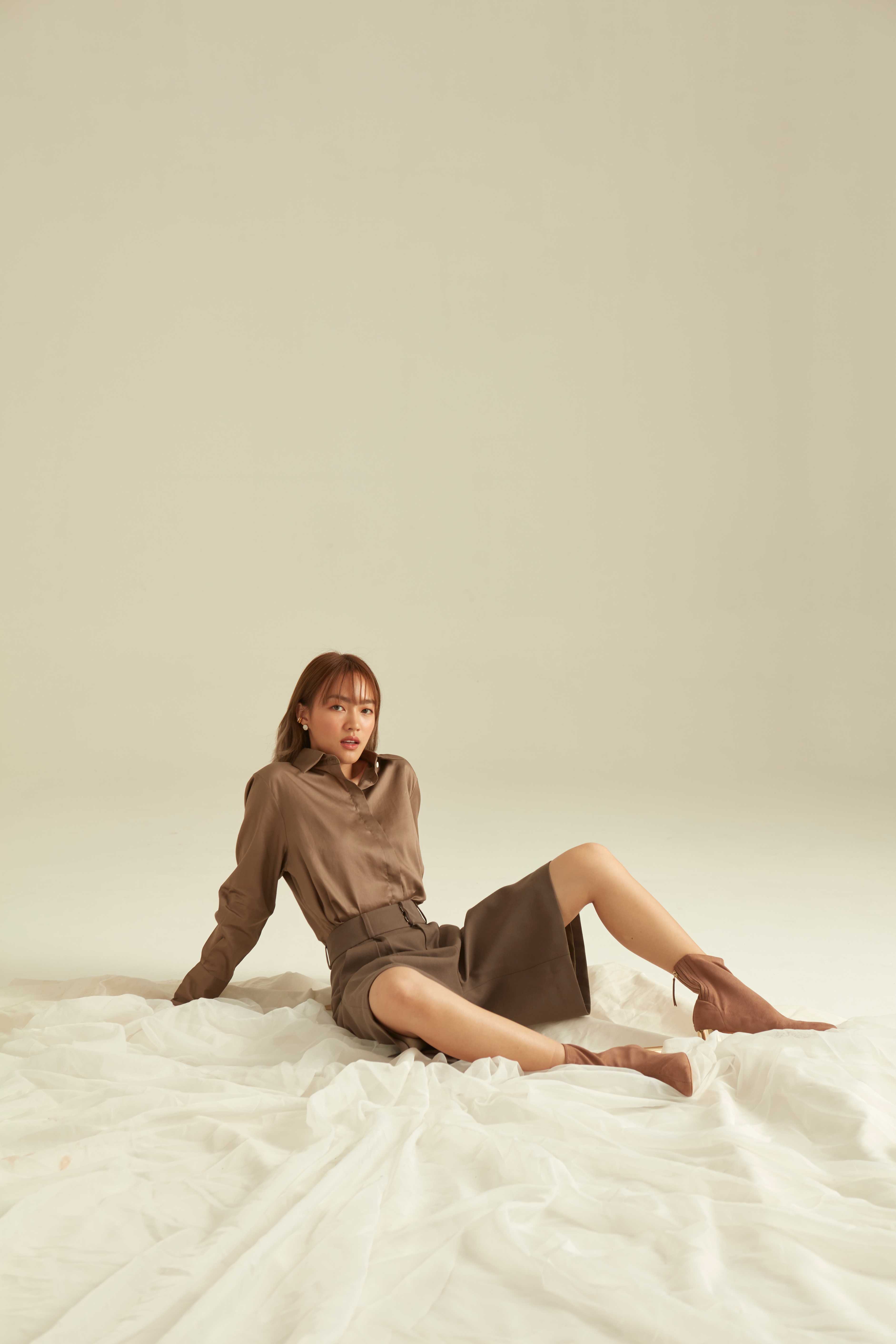 cotton satin shirt