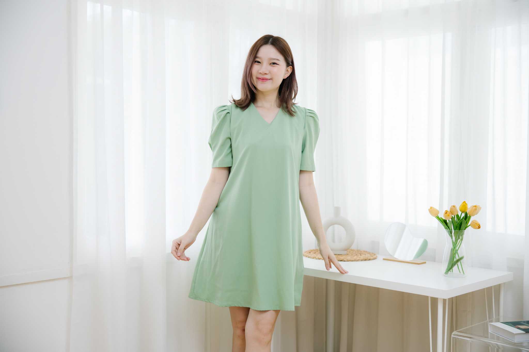 ชุดให้นม  Matcha paris dress