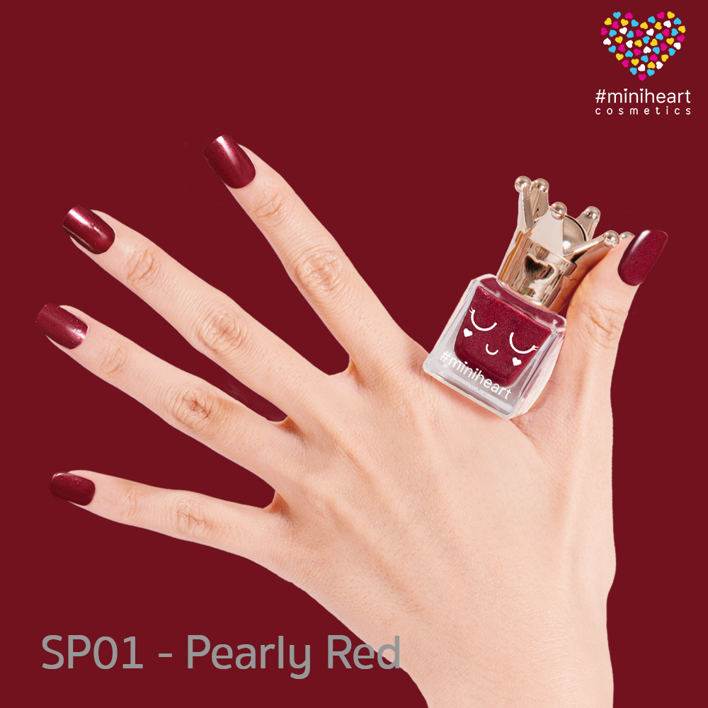 สีทาเล็บ Miniheart สูตรสเปเชียล SP01 - Pearly Red