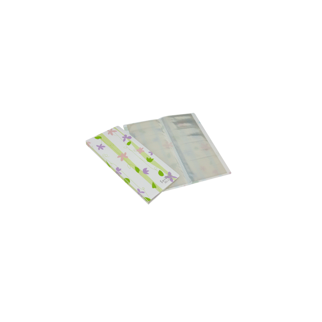 แฟ้มใส่นามบัตร Card Album 80ช่อง ลายฟลาวเวอร์ (เขียว) #BC-622