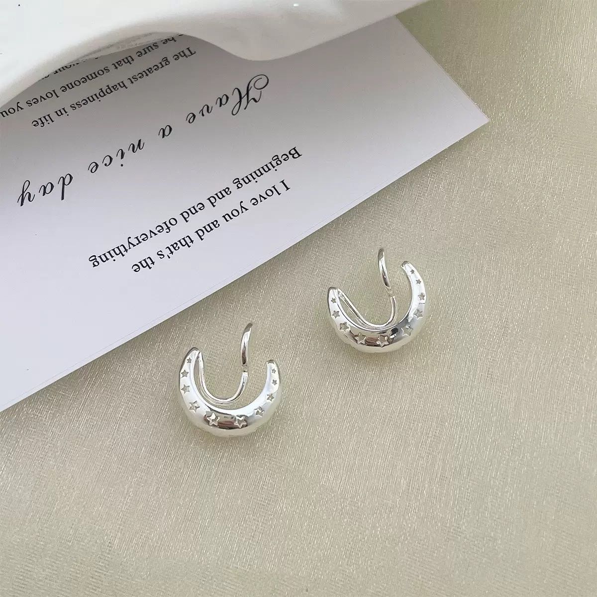 MQ ห่วงเงิน ขอบลายดาว แป้นขดลวด