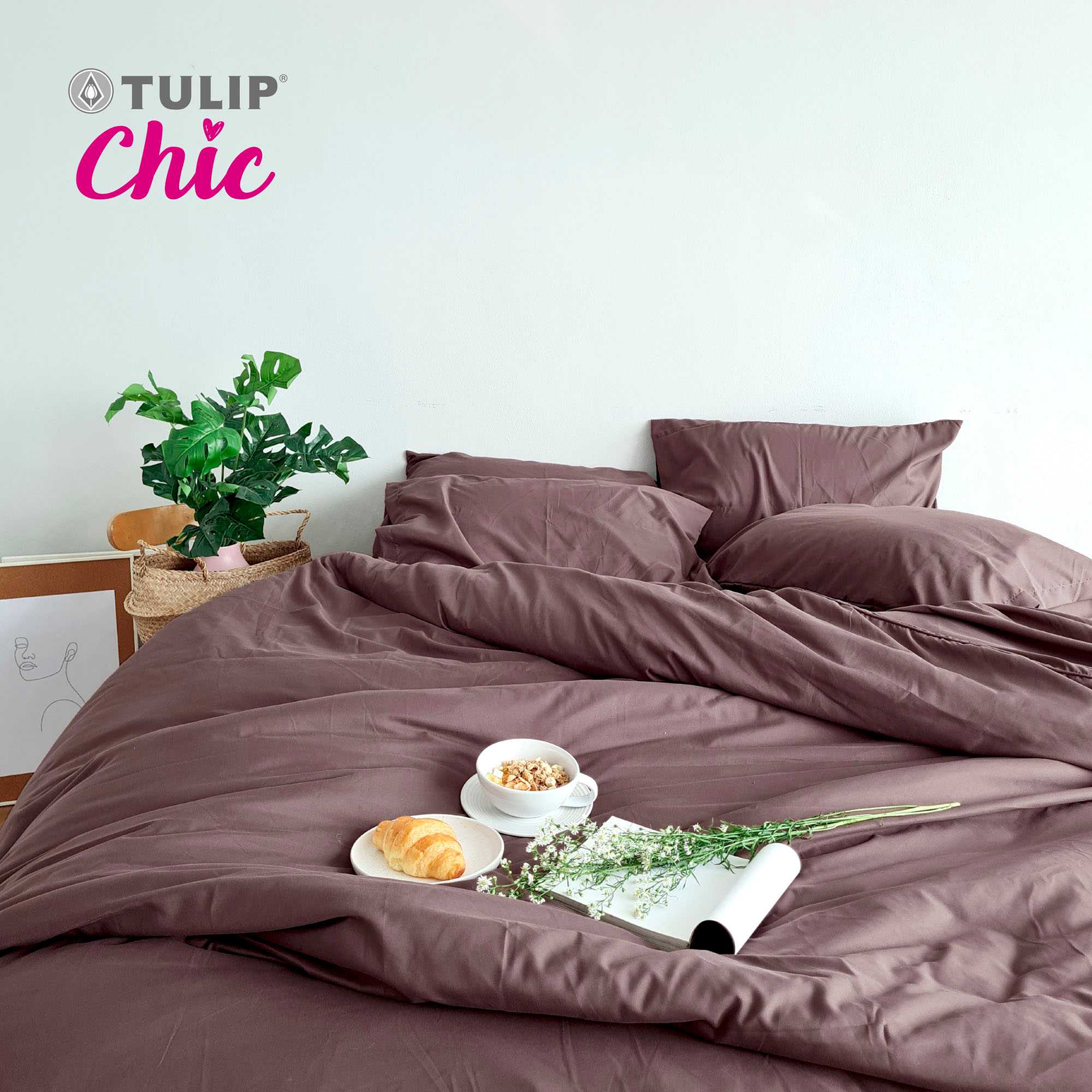 ชุดเครื่องนอน TULIP Chic สีพื้น CHIC02