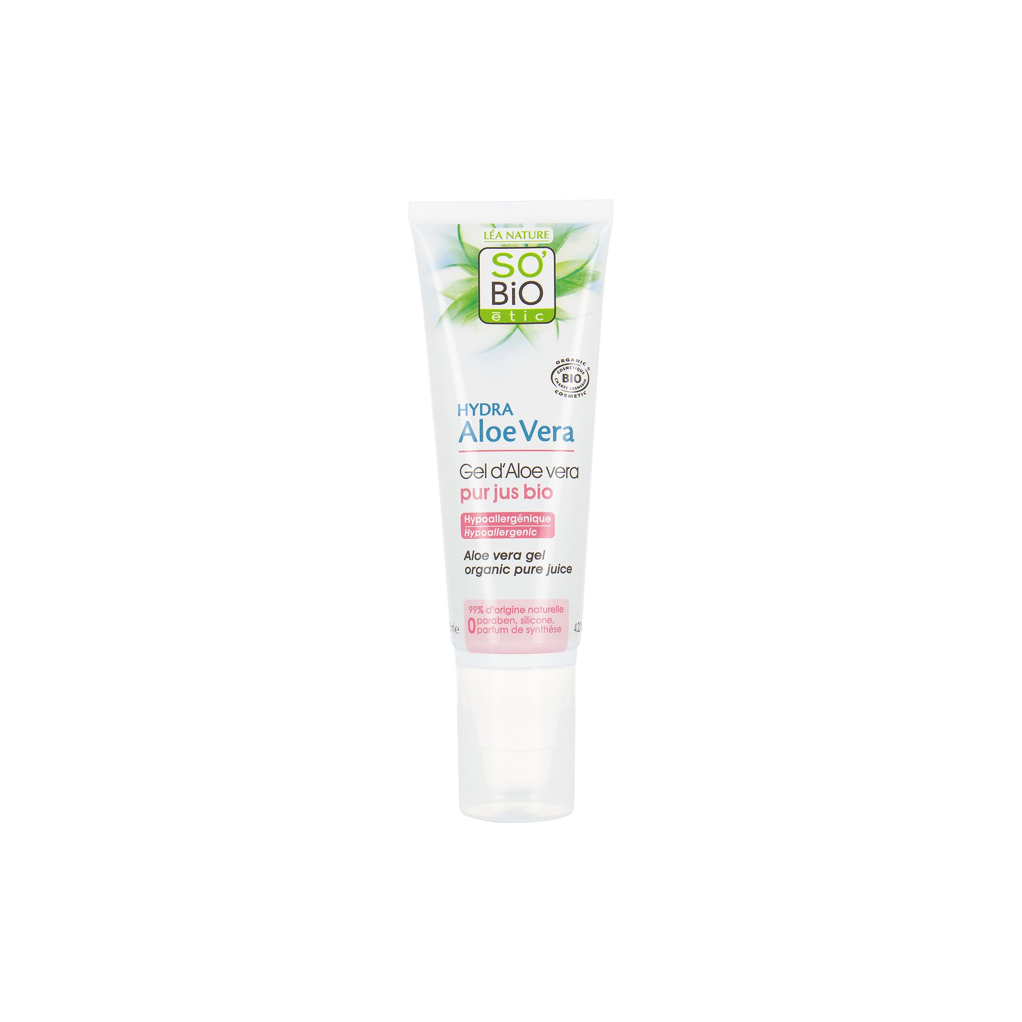 SO'BiO etic | Hydra Aloe Vera Gel Organic Pure Juice 125ml. ให้ความชุ่มชื้นนุ่มนวลและช่วยบำรุงผิว