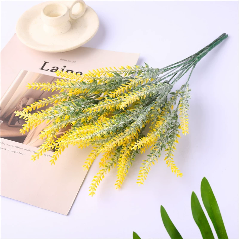 ดอกลาเวนเดอร์ปลอมสีเหลือง ( 2 ช่อ ) : Artificial Lavender Branch สำหรับใส่แจกันโมเดิร์น มินิมอล
