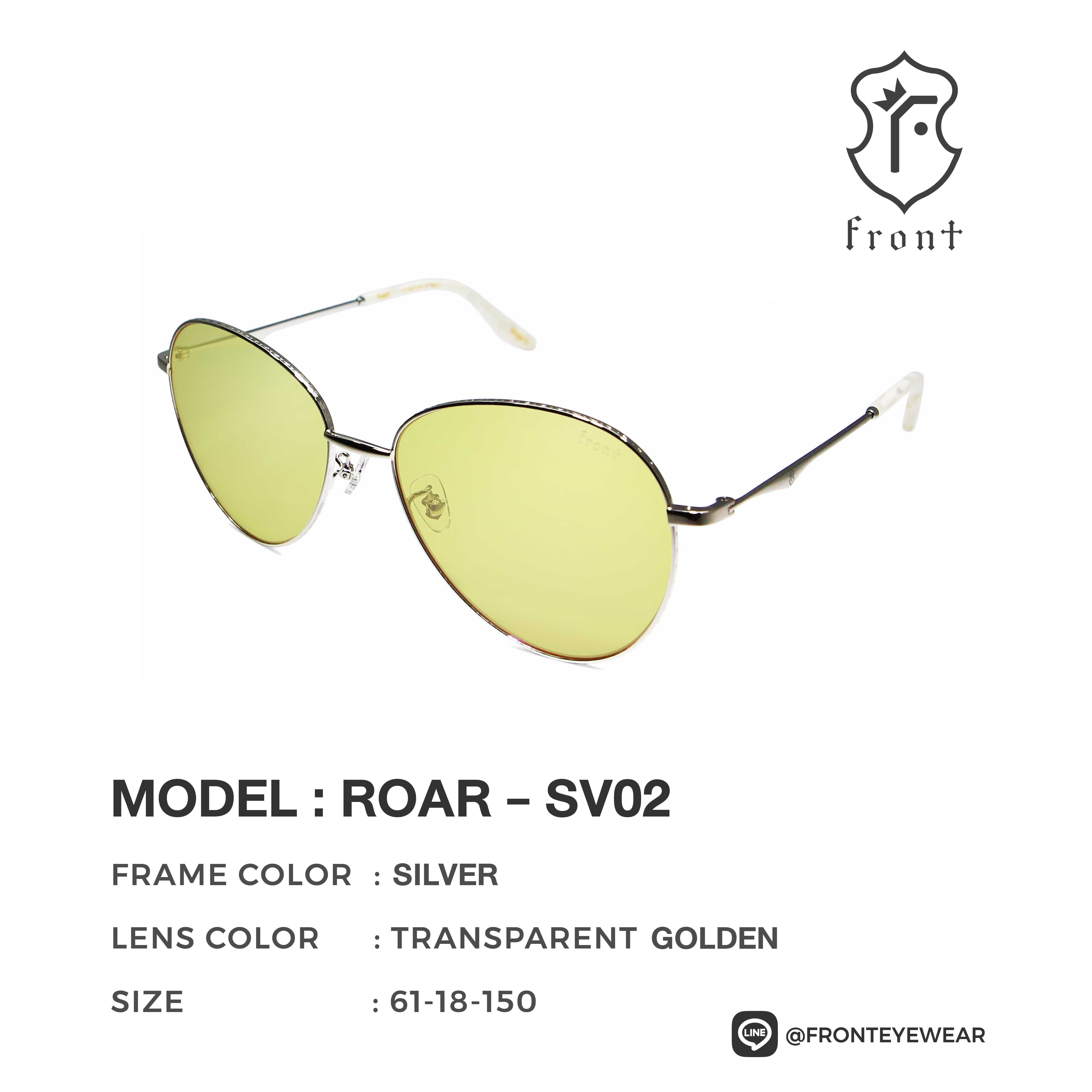 FRONT - แว่นกันแดด รุ่น Roar (สามารถนำไปตัดเลนส์สายตาได้ค่ะ) - Fronteyewearthailand
