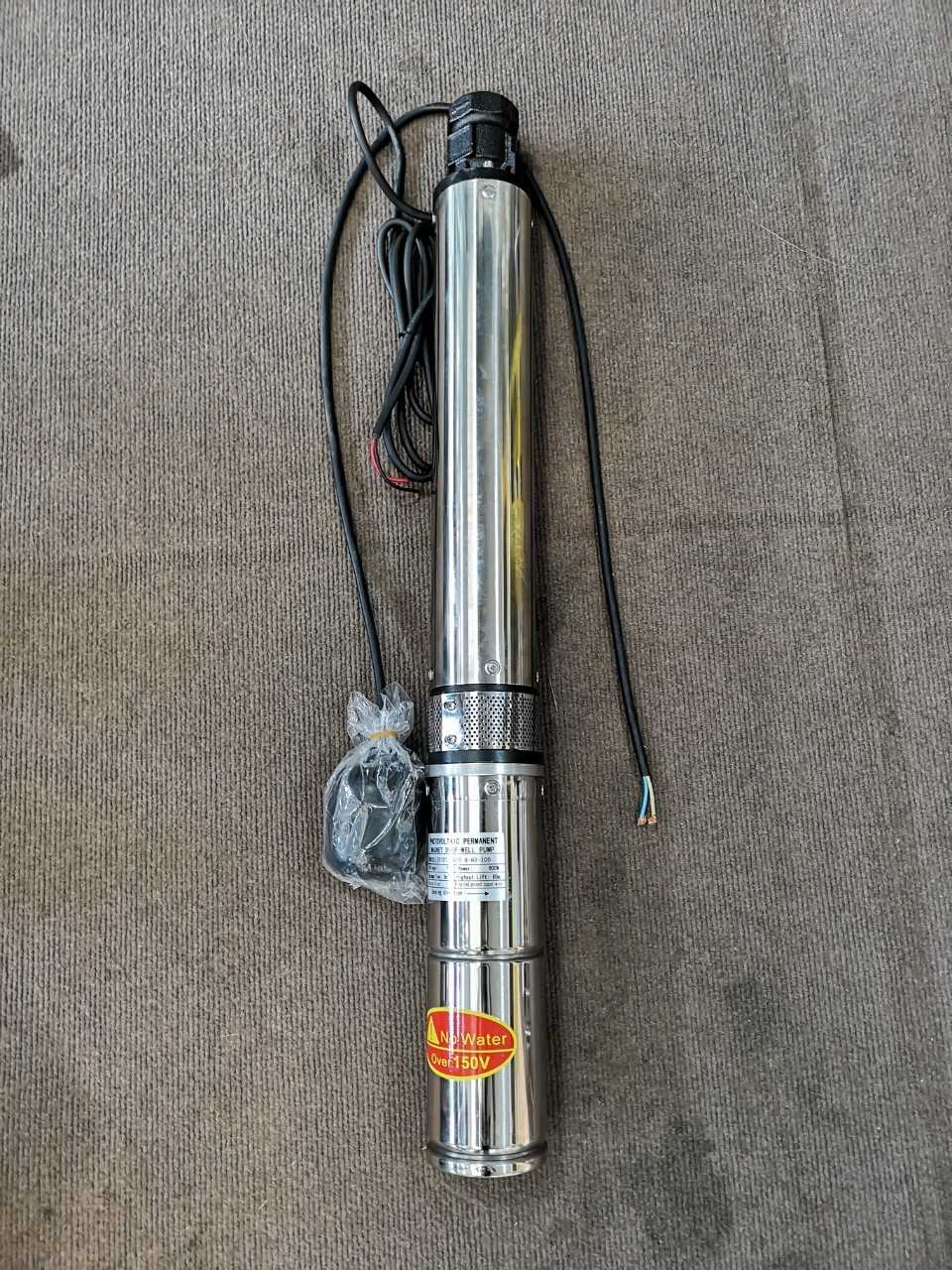 ปั๊มบาดาล ดีซี โซล่าเซลล์ ไร้แปรงถ่าน 72V 600W ใบพัด (Brushless) พร้อมกล่องคุมในตัว