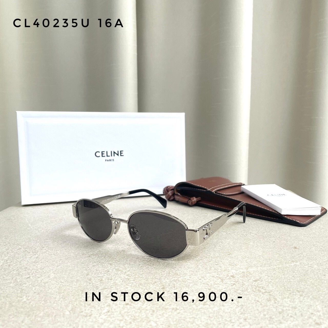 CELINE Sunglasses 235U silver 