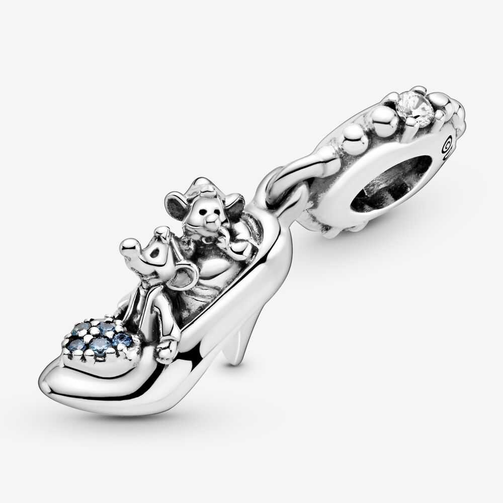 Disney Cinderella Glass Slipper & Mice Dangle Charm