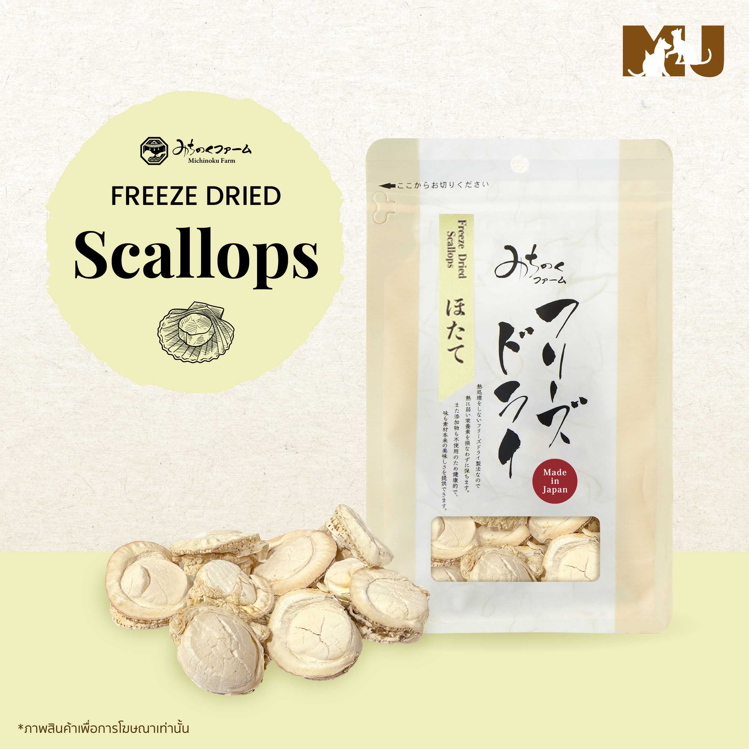 Freeze Dried Scallops 30g.