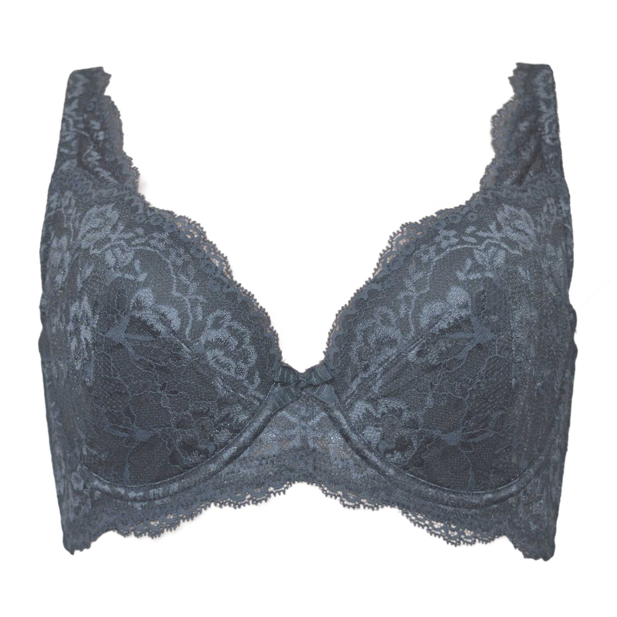 Triumph 10185366 Natural Elegance WHP 00DK เสื้อในมีโครง เก็บกระชับ สีเทาดำ