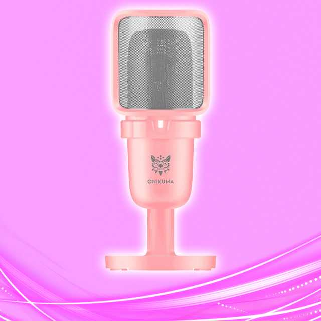 ไมโครโฟนแบบตั้งโต๊ะ ONIKUMA HOKO M630 USB สีชมพู