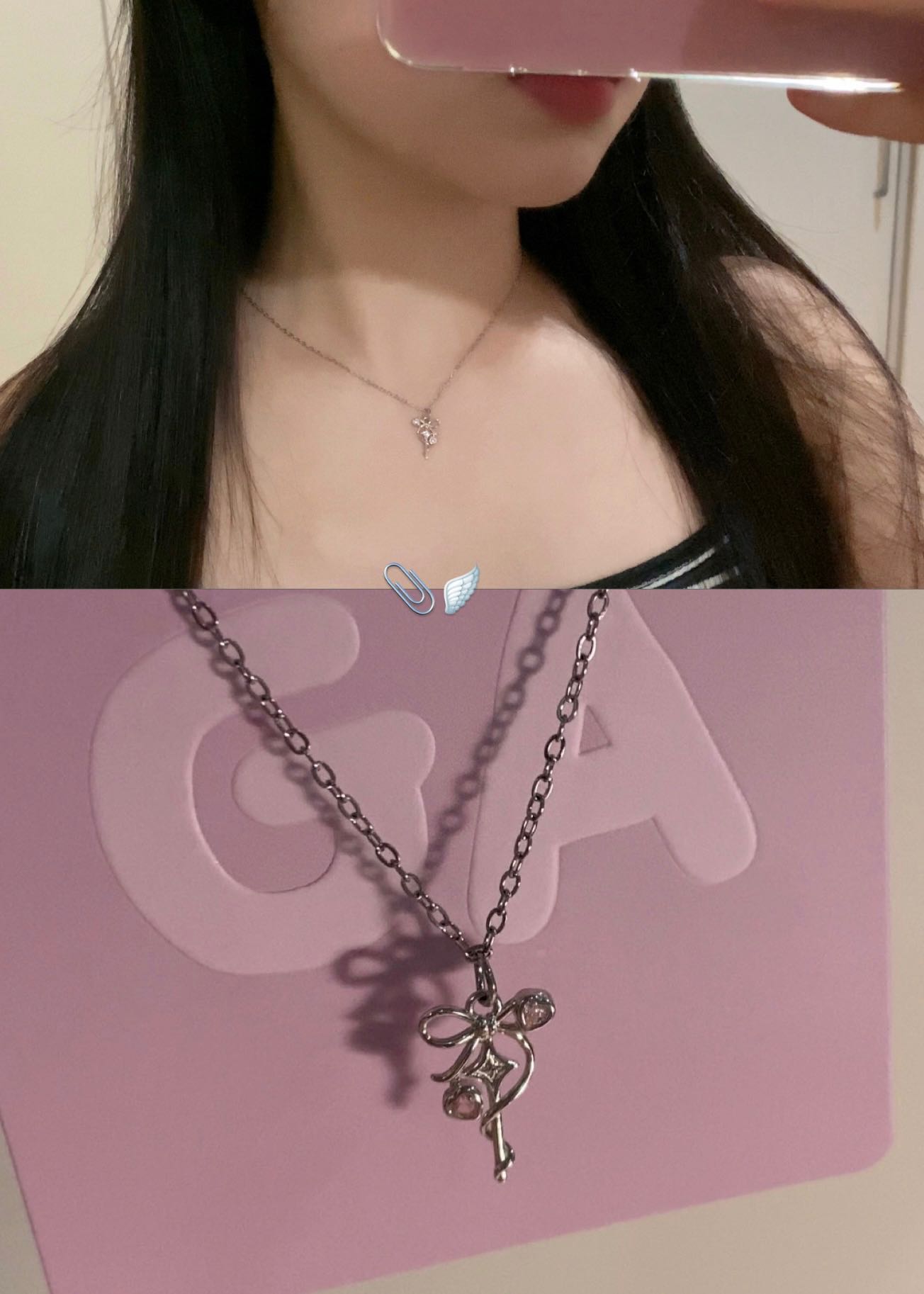 gaandga16 ”Wish necklace“ สร้อยStainless จี้Silver98%ทั้งชิ้นชุบRhodium gaandga™®