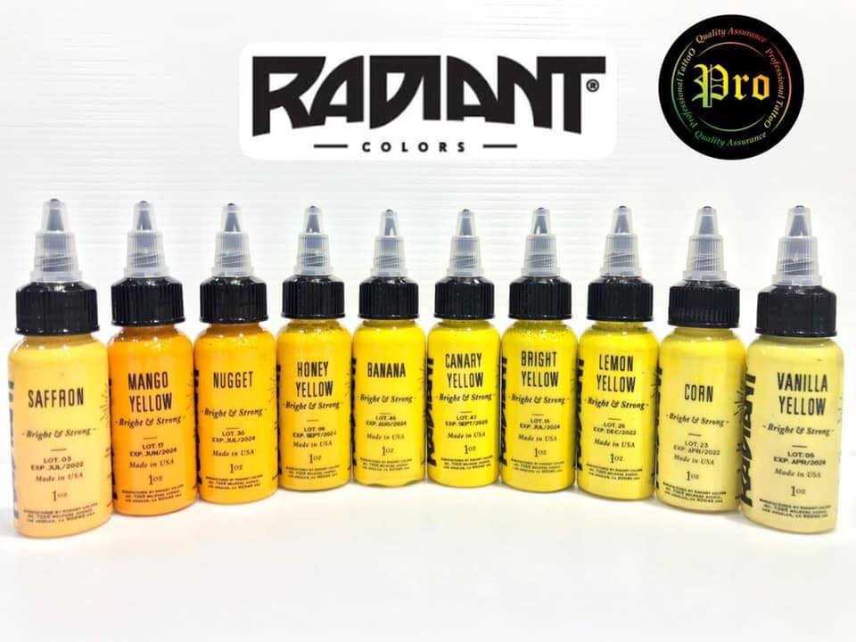 สีสัก Radiant Colors Tattoo Ink 1 oz  yellow green
