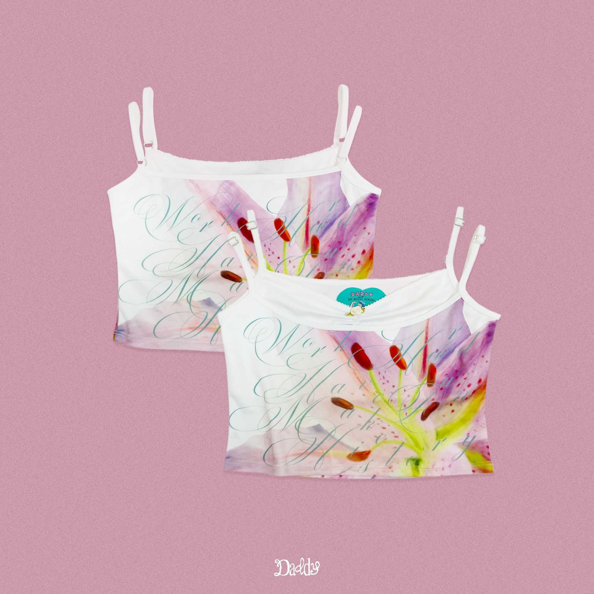 DADDY | Lily Bell Crop Top เสื้อสายเดี่ยว ลายดอกลิลลี่ สุดน่ารัก