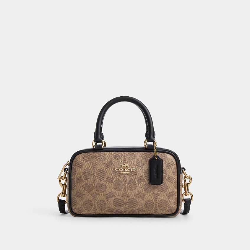 Coach CW197 Satchel Crossbody (IMQRX) กระเป๋าสะพายข้างผู้หญิง สี Im/Tan/Black