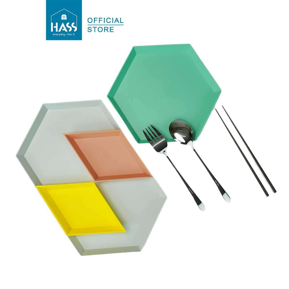 ชุดจาน Geometric Tray (4 ชิ้น)