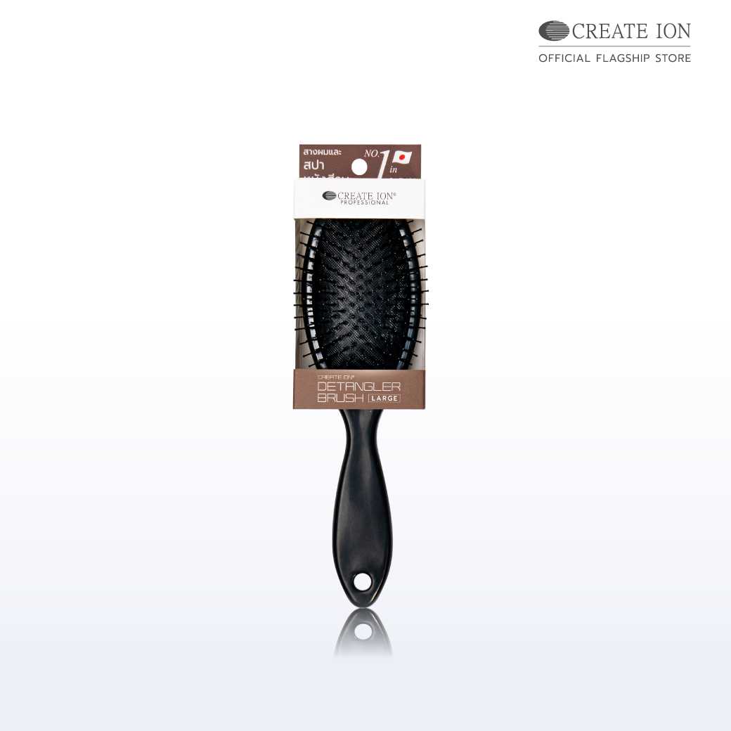 CREATE ION แปรงสางผมนวดศีรษะ Detangler Brush (ใหญ่)