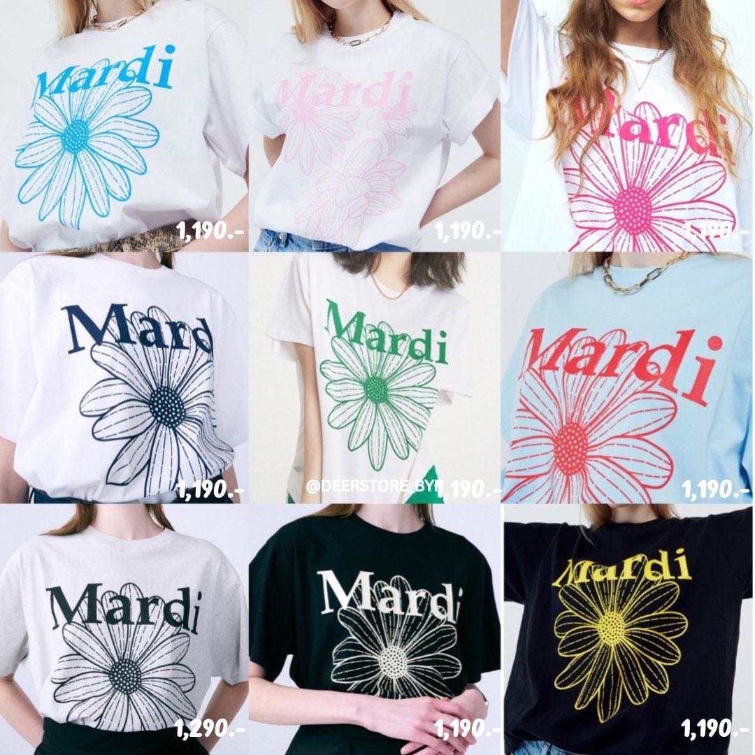 พร้อมส่ง Mardi Flowermardi TShirt มีหลายแบบ