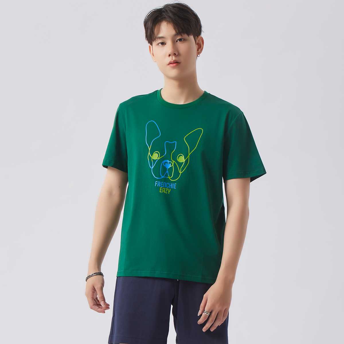 เสื้อทีเชิ้ตลายเฟรนช์ชี่ อีซี่ | Frenchie Eazy Tee Shirt | 03775