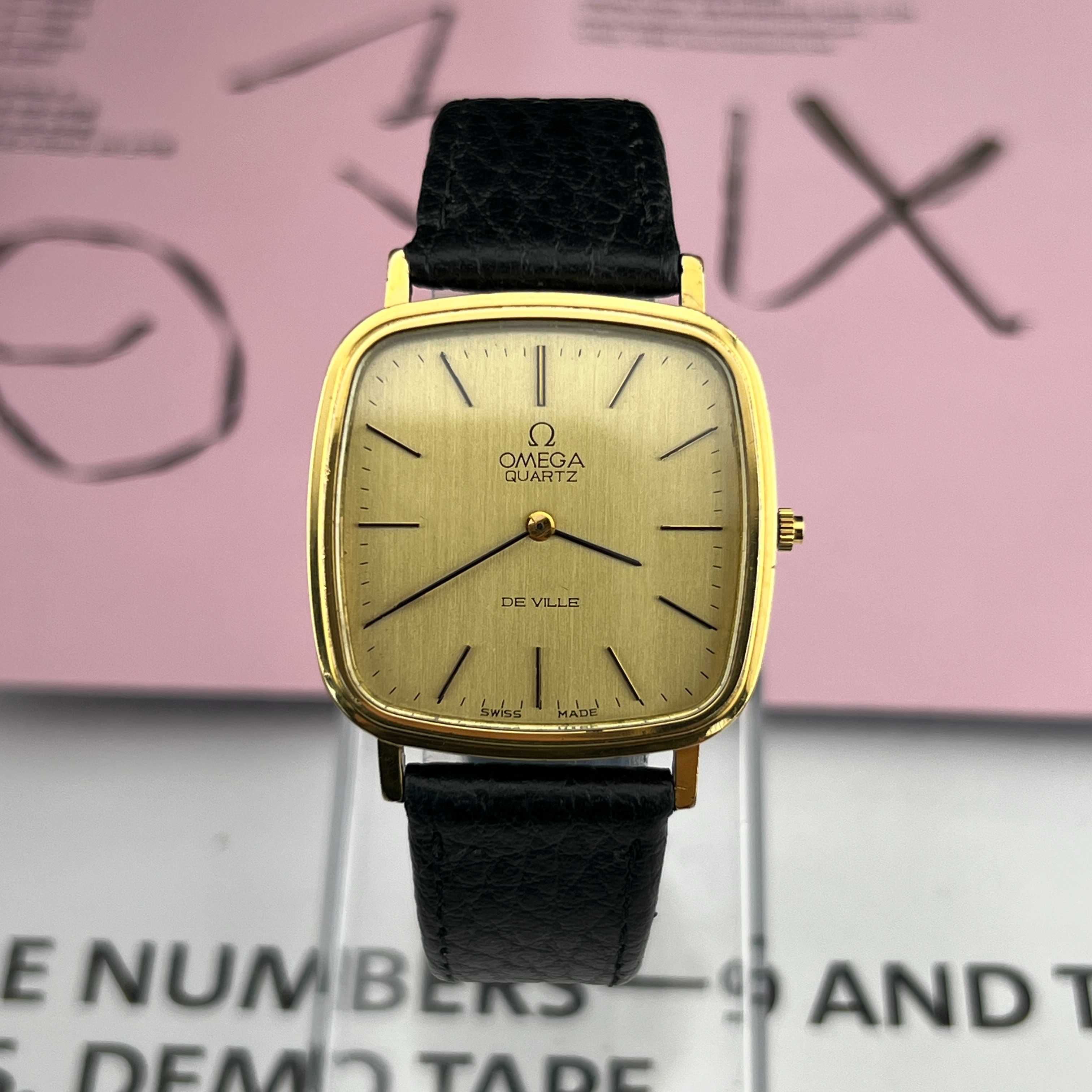 Vintage 0mega De Ville Quartz Gold Dial Cal. 1330 Ref.191.0045 Swiss Made 1978