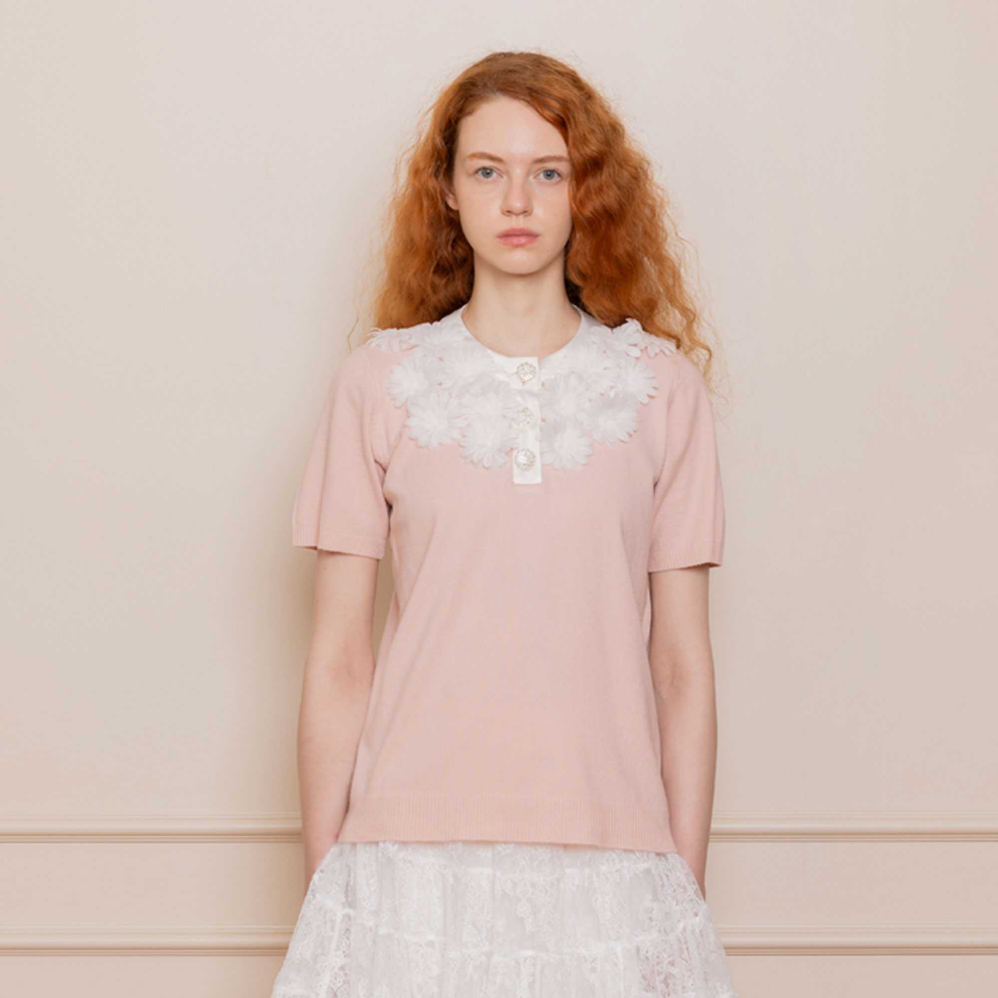 Blush Bloom Pop Knit Top