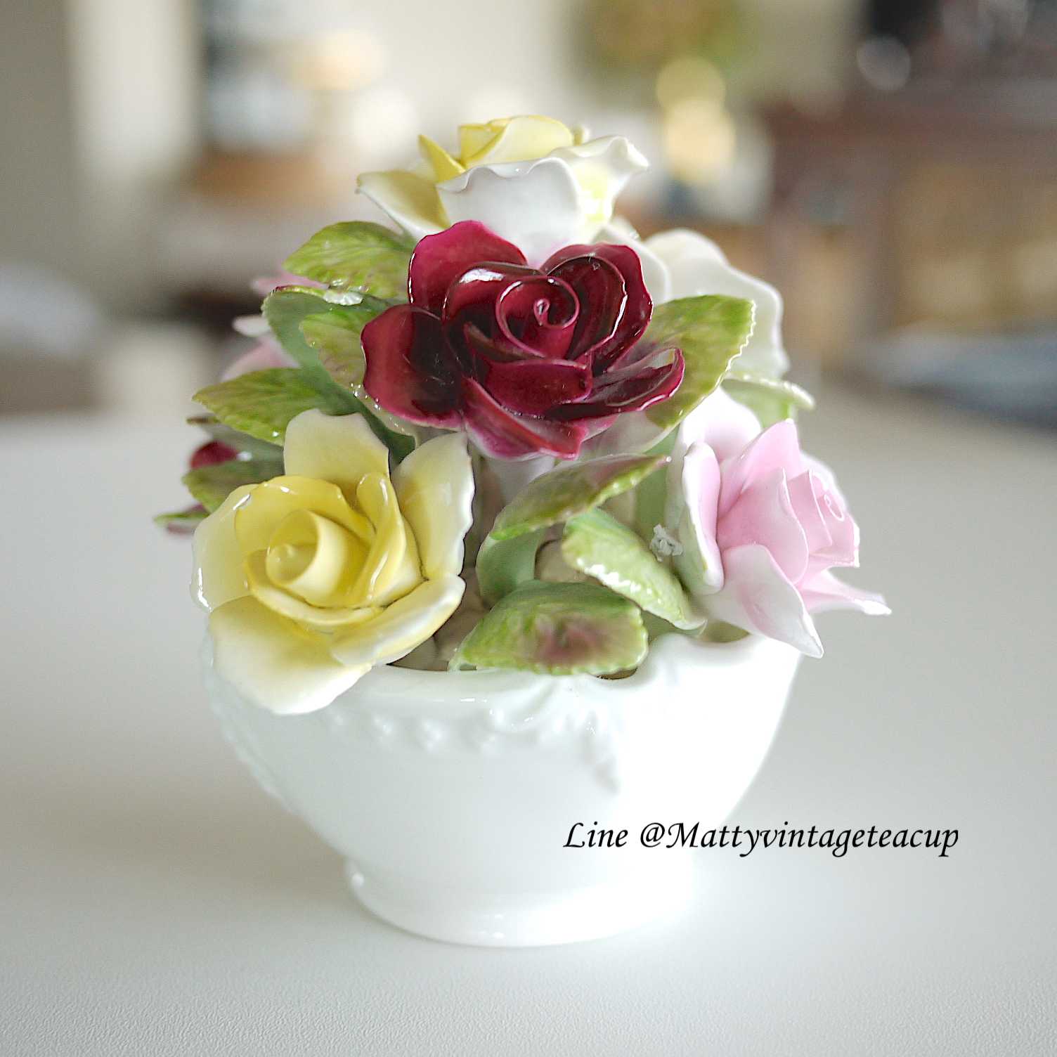 แจกันดอกไม้พอซเซอเลน ตั้งโชว์ Coalport