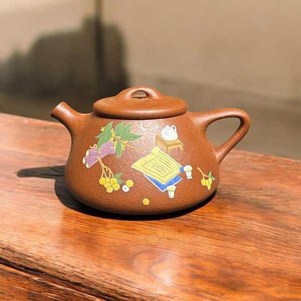 กาน้ำชา Shi Piao งาน Qingdetang ดินแดงเจียงพอหนี｜ความจุ 170 ml