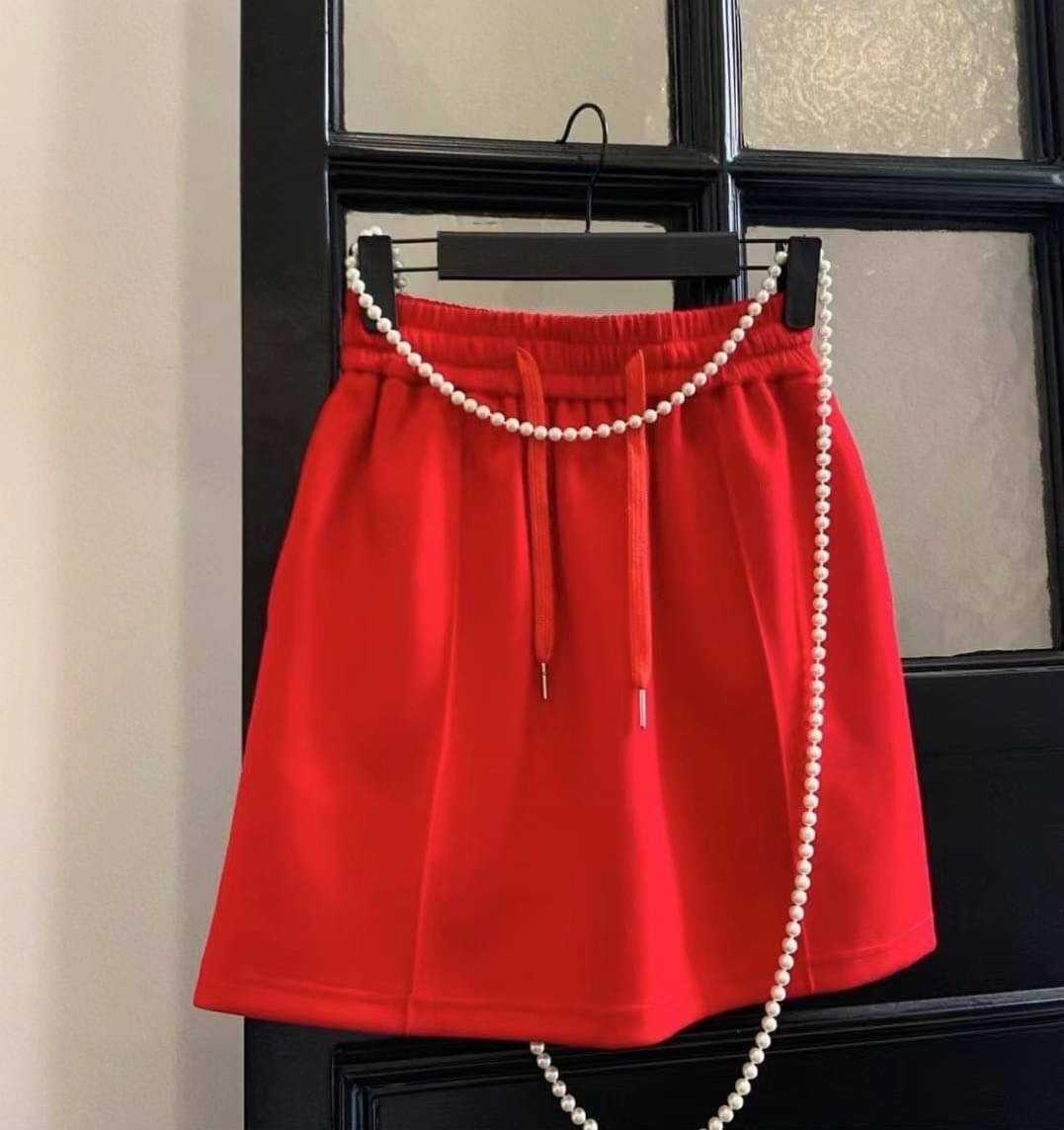 ( SALE ) KOREA MINI SKIRT / สีแดง