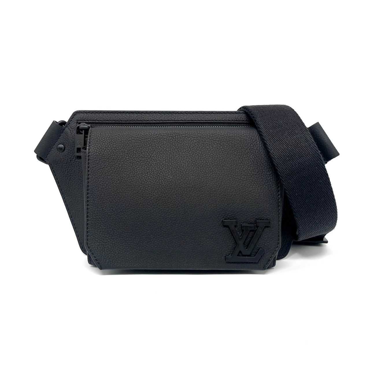 LV Takeoff sling black calf black hardware microchip