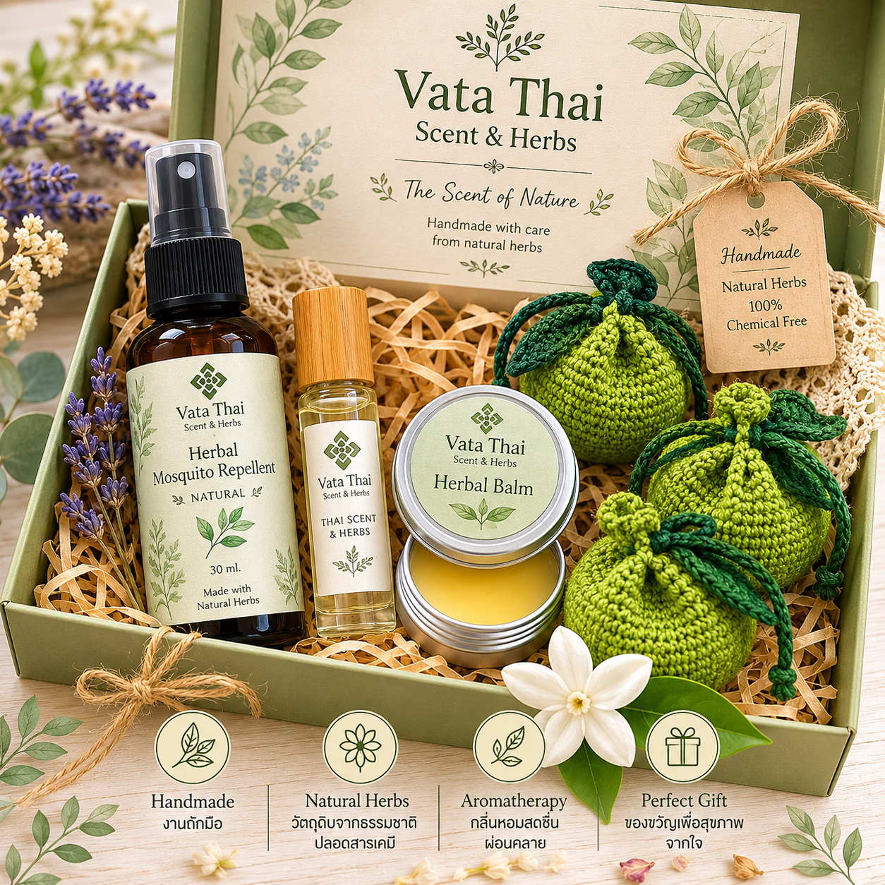 รับจัด Set ของขวัญ เครื่องหอมไทย สมุนไพรไทย