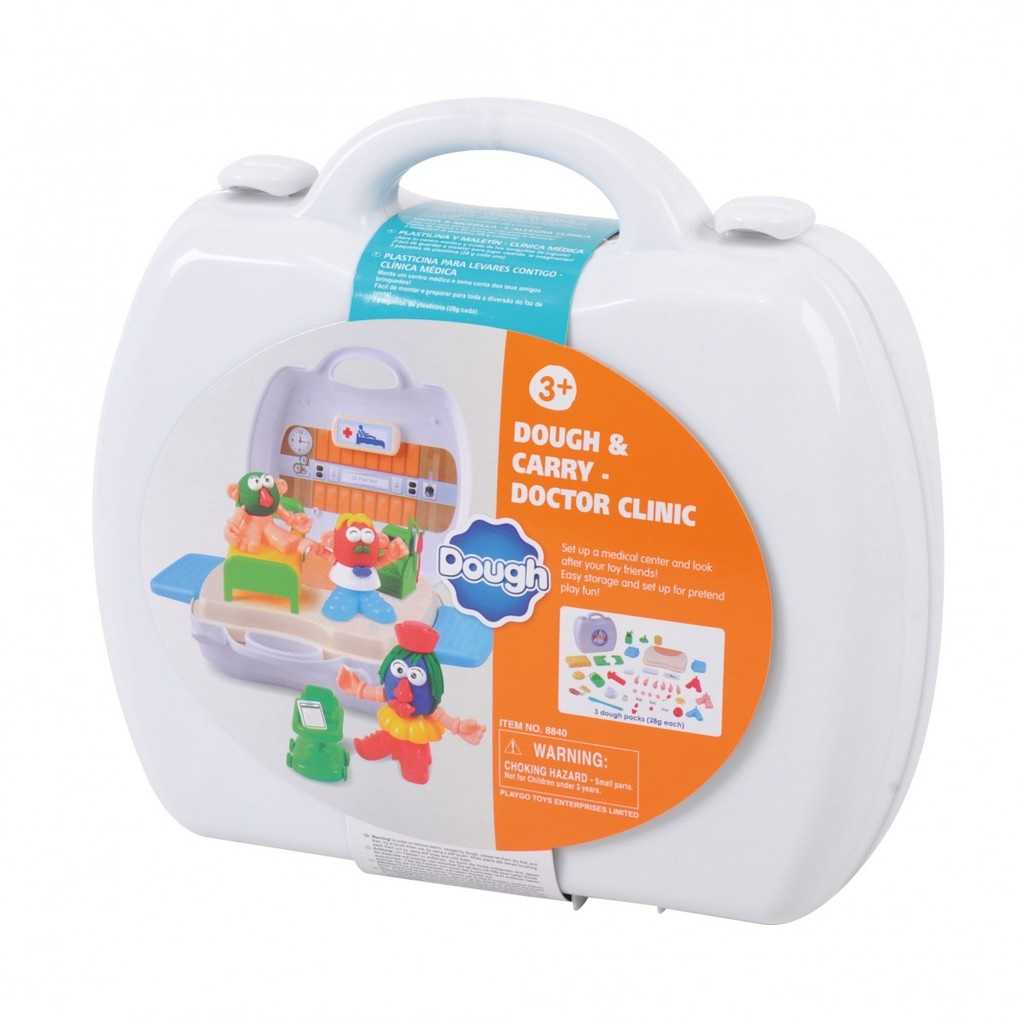 Playgo ของเล่นเสริมพัฒนาการ โดว์กระเป๋าหิ้วเซ็ตคลีนิคหมอ (PG-8840)