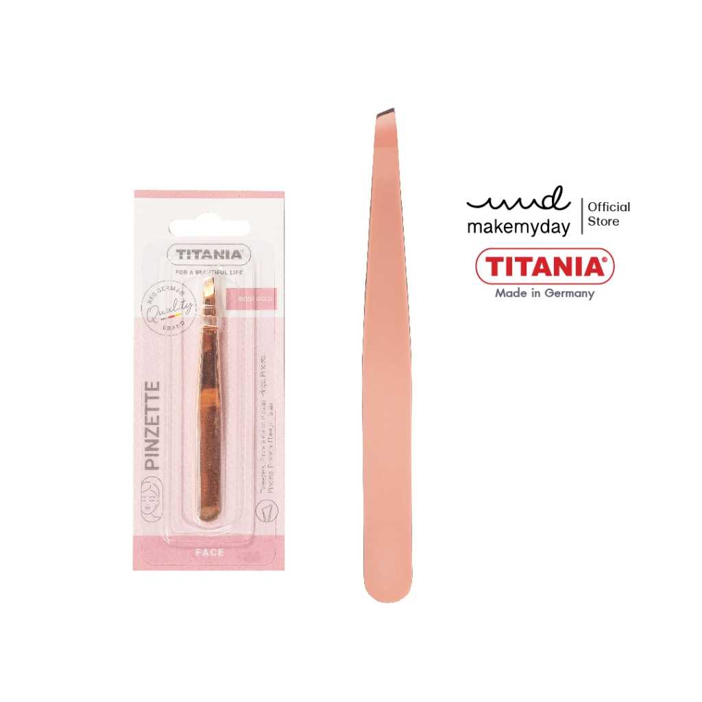 TITANIA แหนบปลายเฉียง แสตนเลส เคลือบโรสโกลด์ นำเข้าจากเยอรมันนี